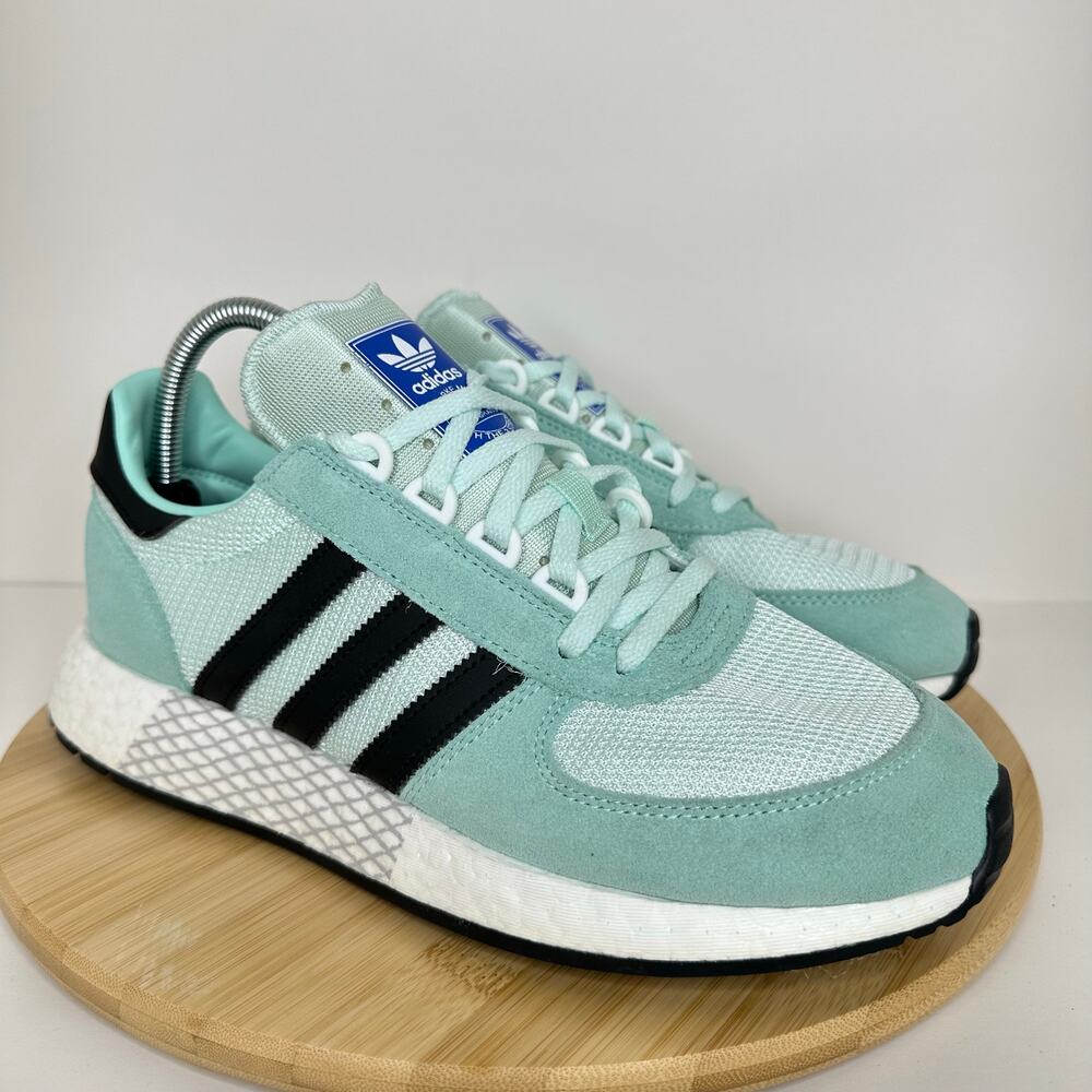 Adidas Originals Marathon Tech Boost Sneakers Shoes Mint BlackG27521 Sz 9.5 NEW